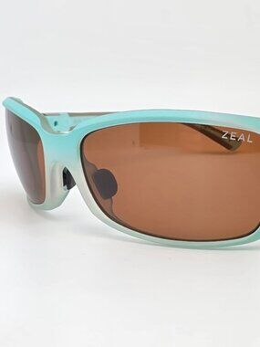 Zeal Optics Zeta Matte Aqua Green Frame Polarized Bronze Lens Sunglasses Japan